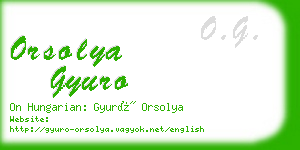 orsolya gyuro business card